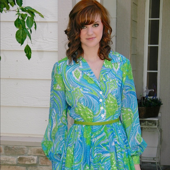 Vintage Leslie Fay voile spring dress size 10-12 - Picture 7 of 7